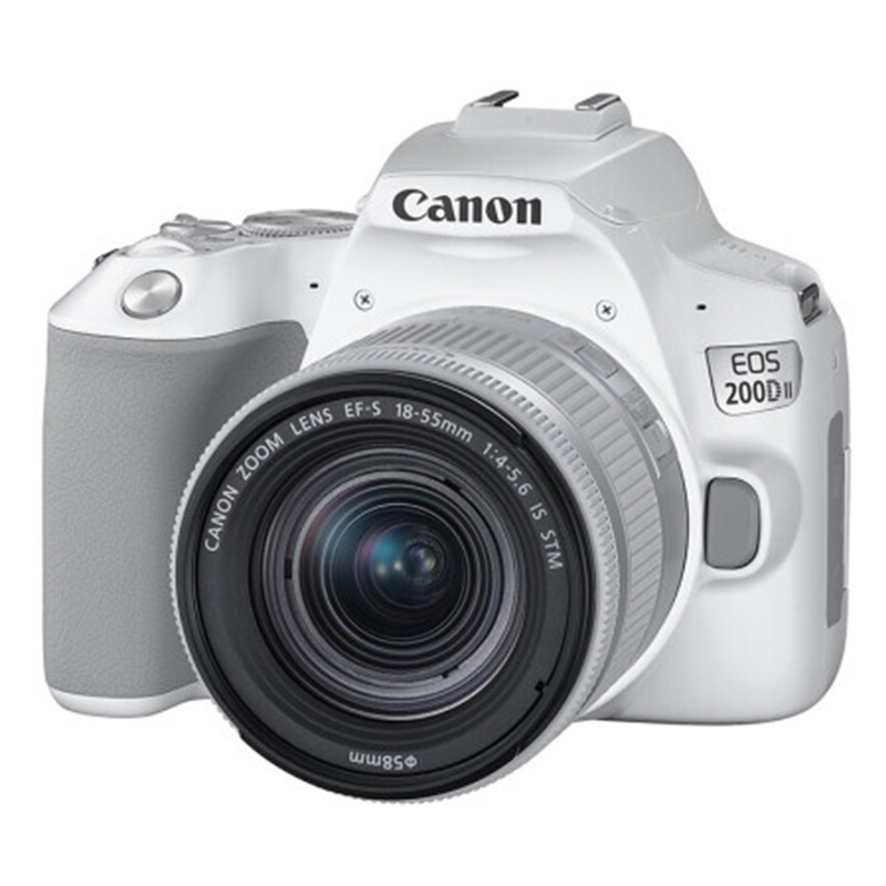 佳能(Canon)EOS 200D II 迷你单反相机 18-55标准变焦镜头套装 白色